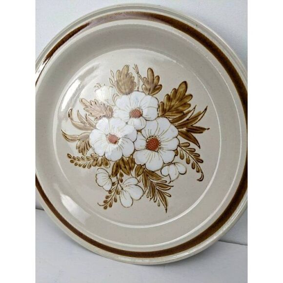 Mountain wood Collection Stoneware Dried Flowers Chop plate serving platter - Picture 2 of 7